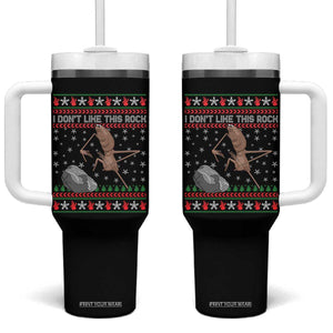 Funny Marcus The Worm Christmas Tumbler With Handle I Dont Like This Rock Xmas Meme TS11 One Size: 40 oz Black Print Your Wear