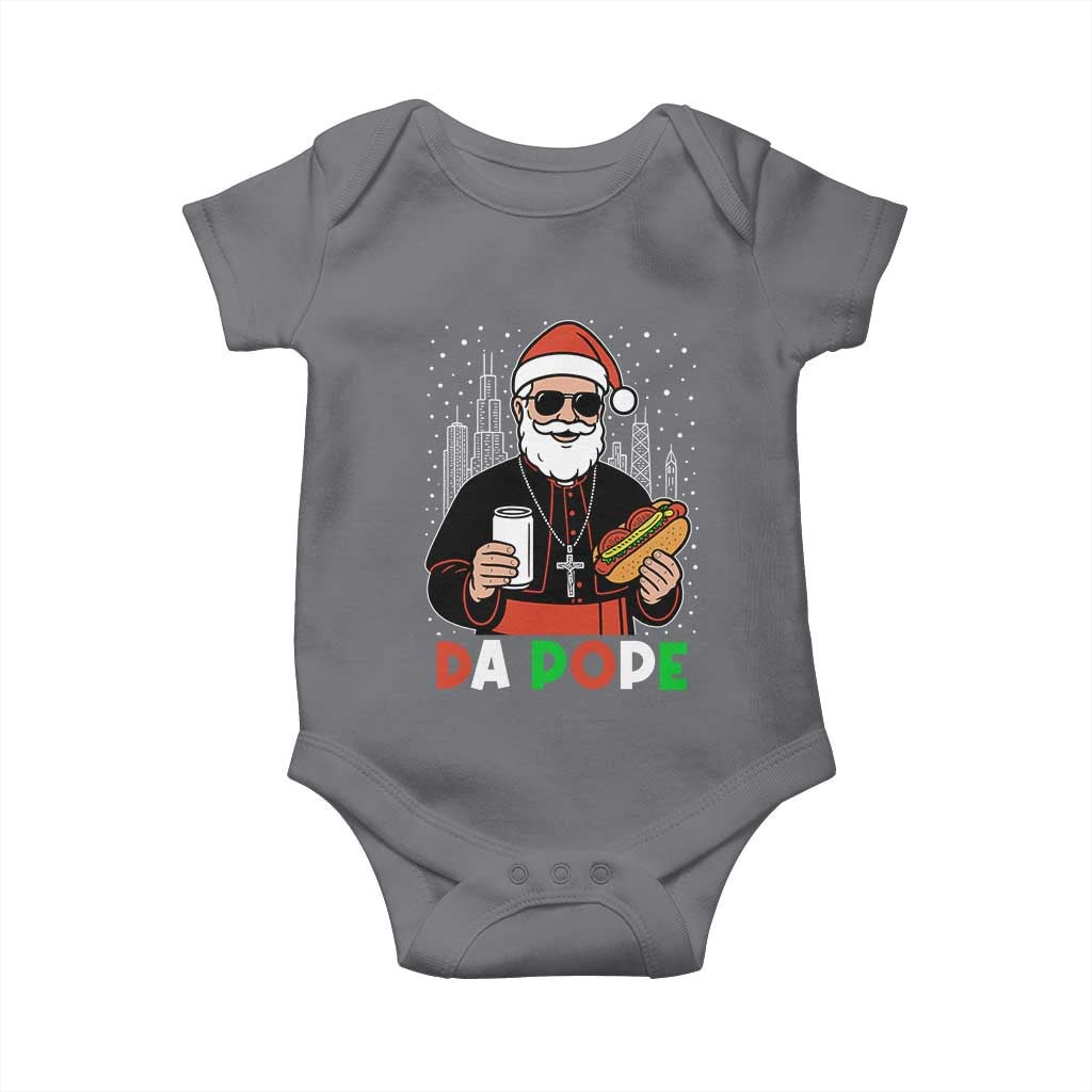Pope Leo XIV Christmas Baby Onesie Cardinal Robert Prevost Santa Chicago TS11 Charcoal Print Your Wear
