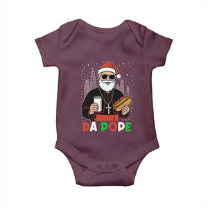 Pope Leo XIV Christmas Baby Onesie Cardinal Robert Prevost Santa Chicago TS11 Maroon Print Your Wear