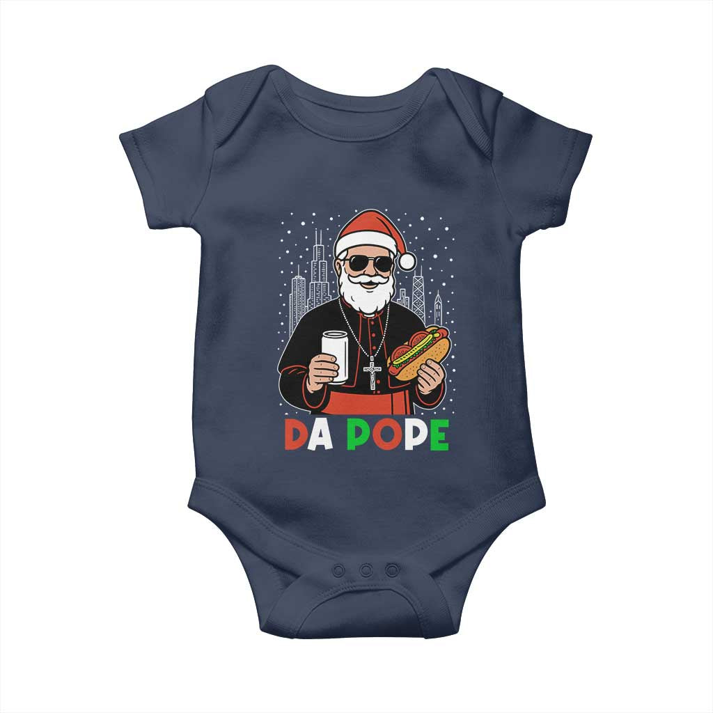 Pope Leo XIV Christmas Baby Onesie Cardinal Robert Prevost Santa Chicago TS11 Navy Print Your Wear