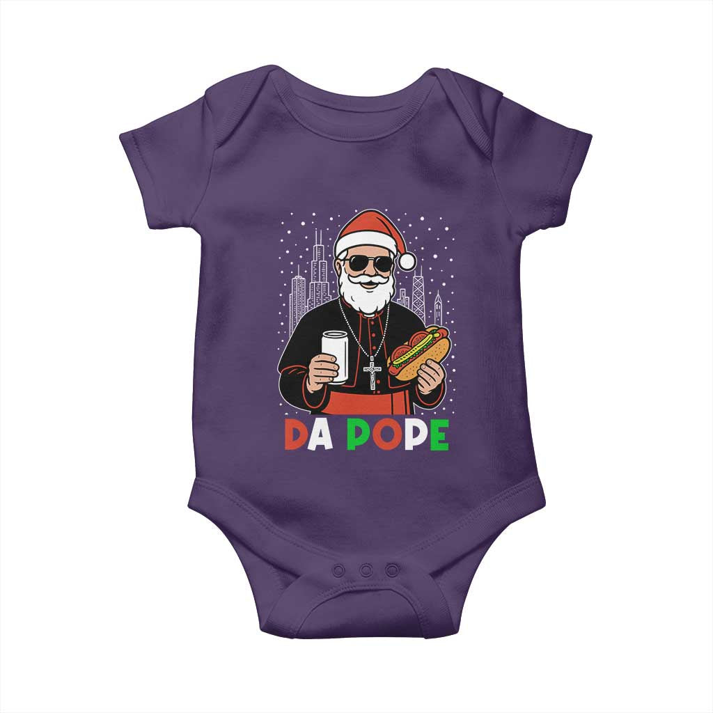 Pope Leo XIV Christmas Baby Onesie Cardinal Robert Prevost Santa Chicago TS11 Purple Print Your Wear