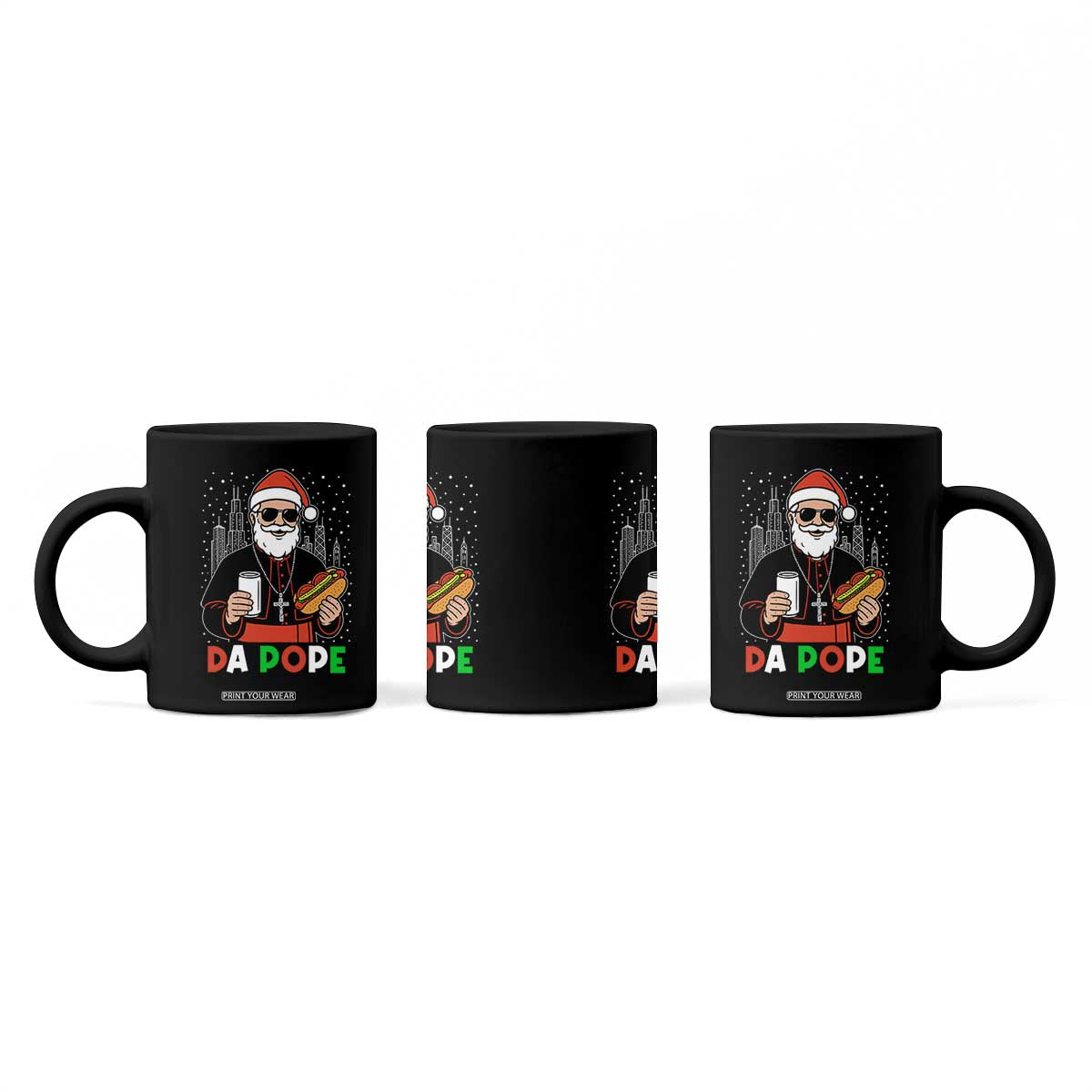 Pope Leo XIV Christmas Coffee Mug Cardinal Robert Prevost Santa Chicago TS11 Print Your Wear