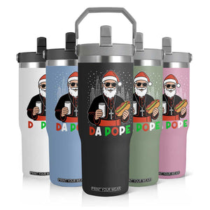 Pope Leo XIV Christmas Flip Straw Tumbler Cardinal Robert Prevost Santa Chicago TS11 Print Your Wear