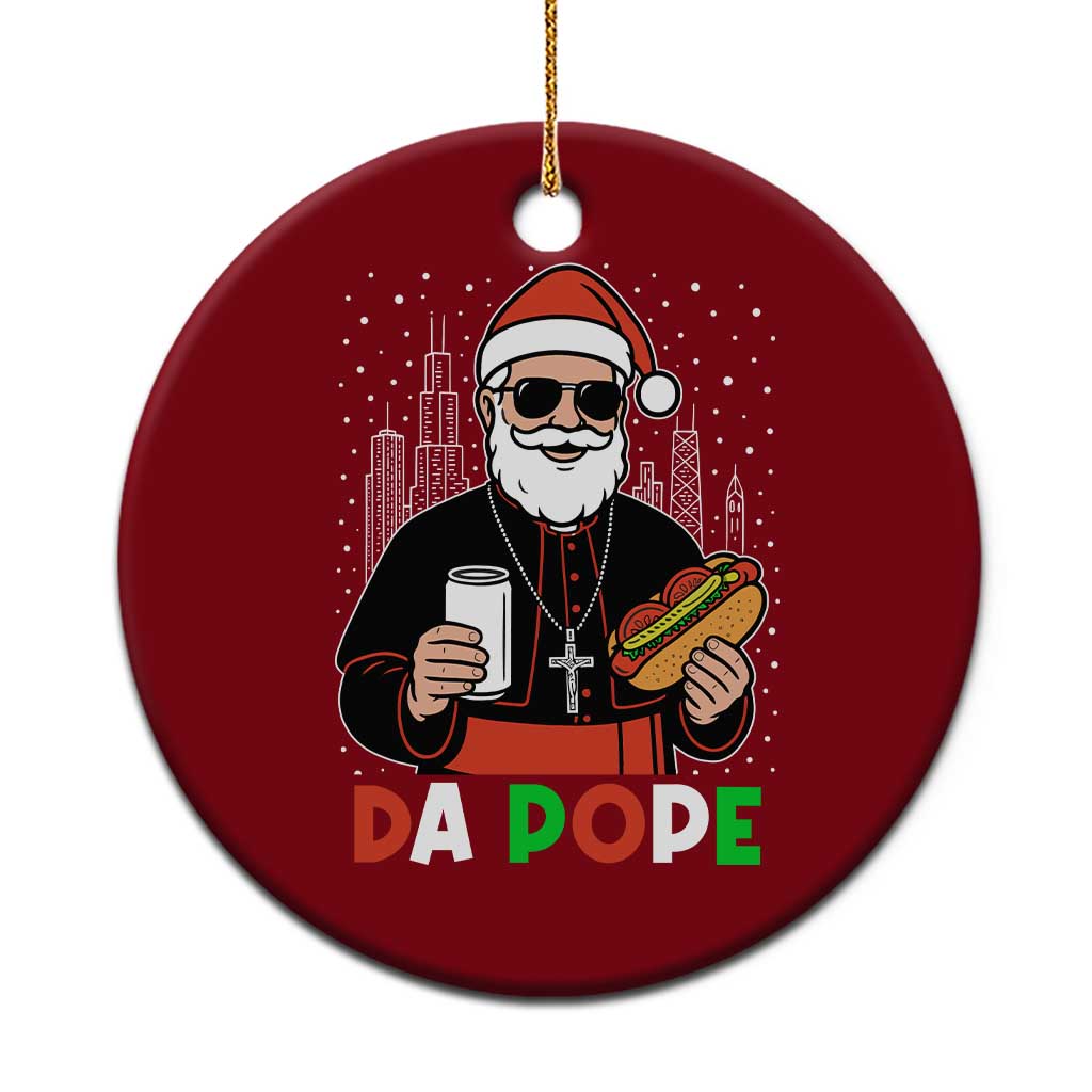 Pope Leo XIV Christmas Ceramic Ornament Cardinal Robert Prevost Santa Chicago TS11 1pc Red Print Your Wear
