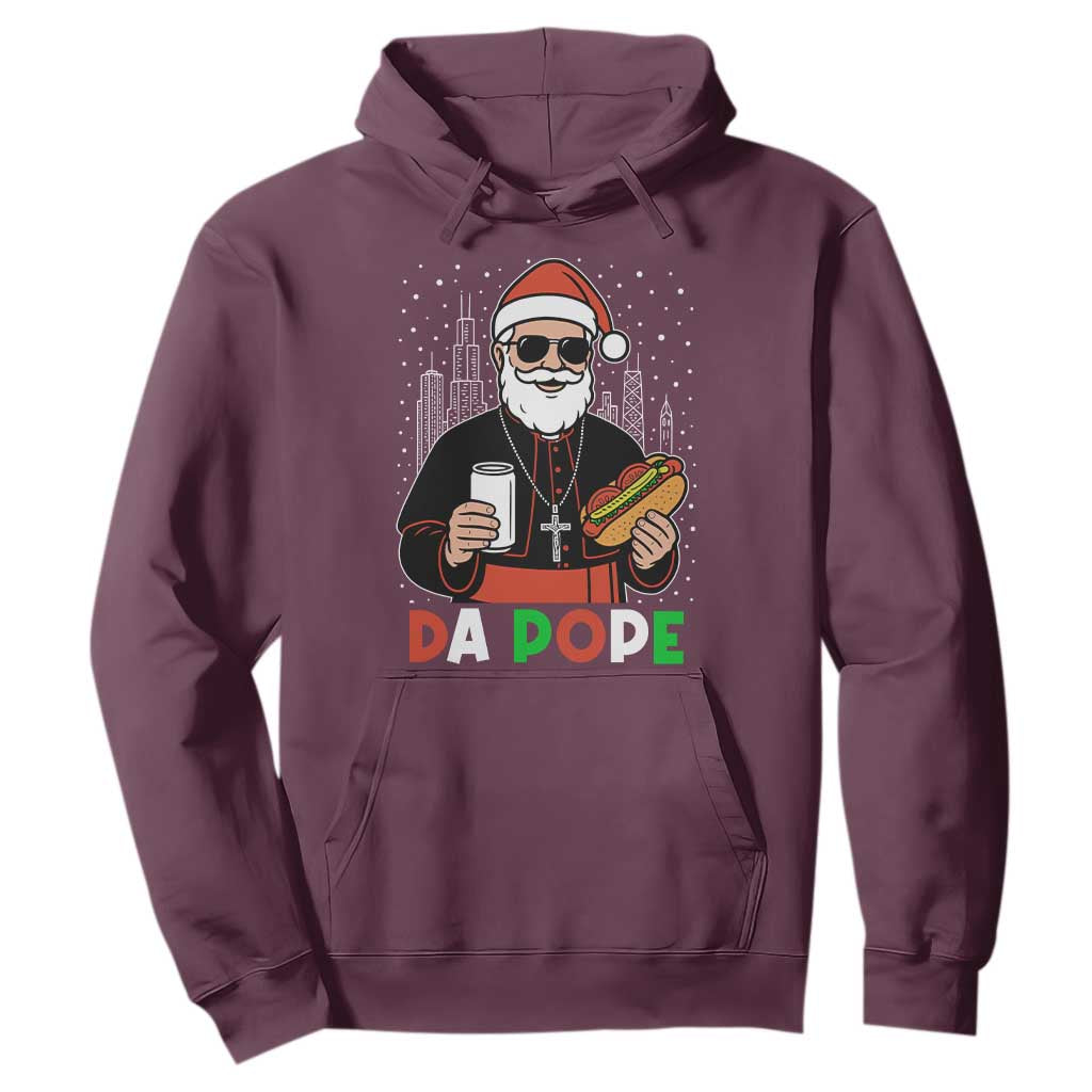 Pope Leo XIV Christmas Hoodie Cardinal Robert Prevost Santa Chicago - Print Your Wear