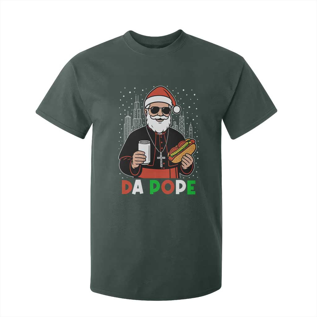 Pope Leo XIV Christmas T Shirt For Kid Cardinal Robert Prevost Santa Chicago TS11 Dark Forest Green Print Your Wear