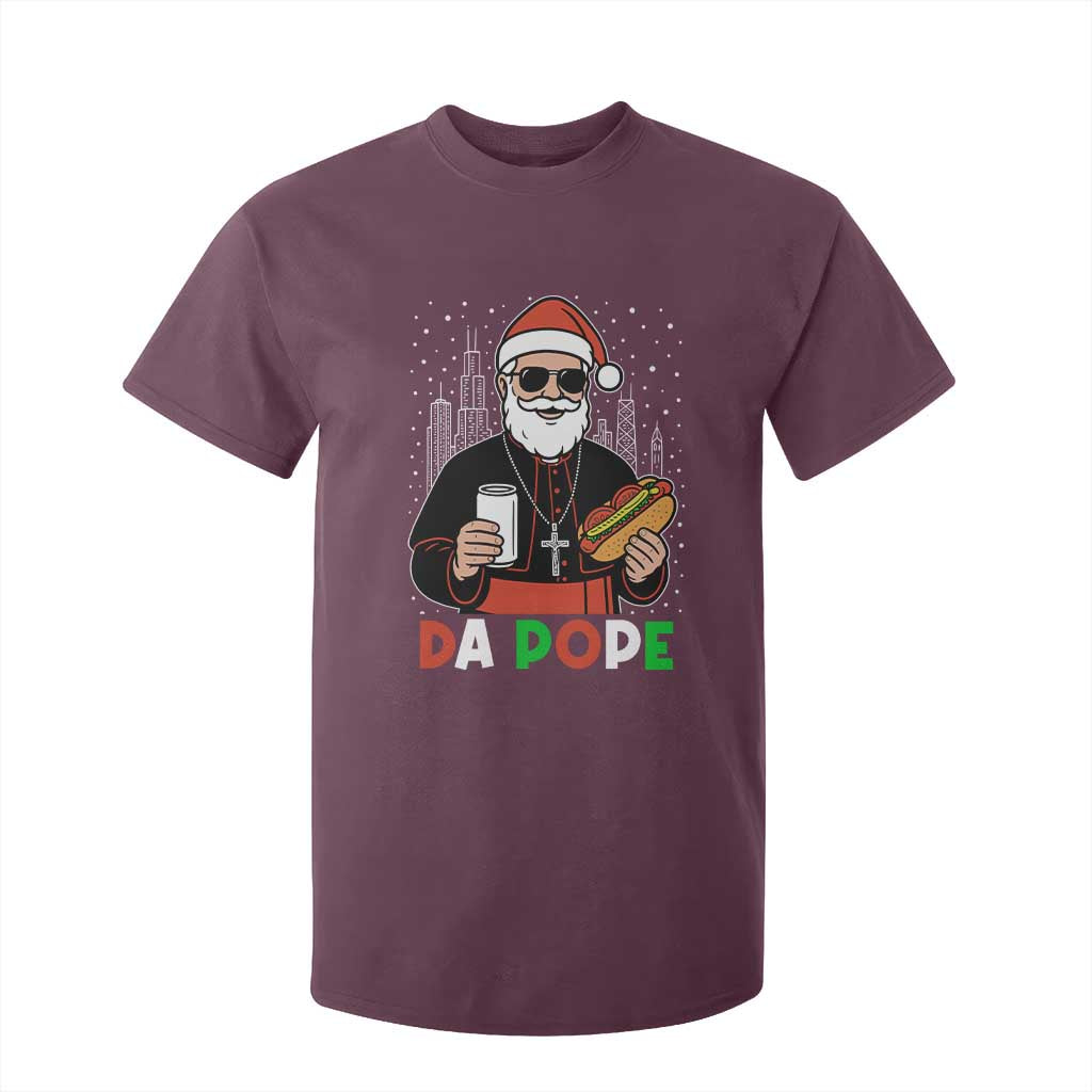 Pope Leo XIV Christmas T Shirt For Kid Cardinal Robert Prevost Santa Chicago TS11 Maroon Print Your Wear