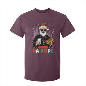 Pope Leo XIV Christmas T Shirt For Kid Cardinal Robert Prevost Santa Chicago TS11 Maroon Print Your Wear