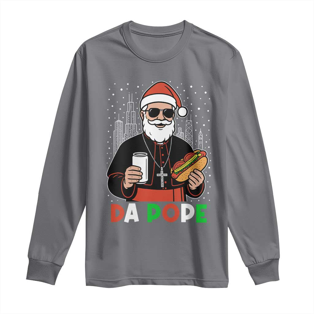 Pope Leo XIV Christmas Long Sleeve Shirt Cardinal Robert Prevost Santa Chicago TS11 Charcoal Print Your Wear