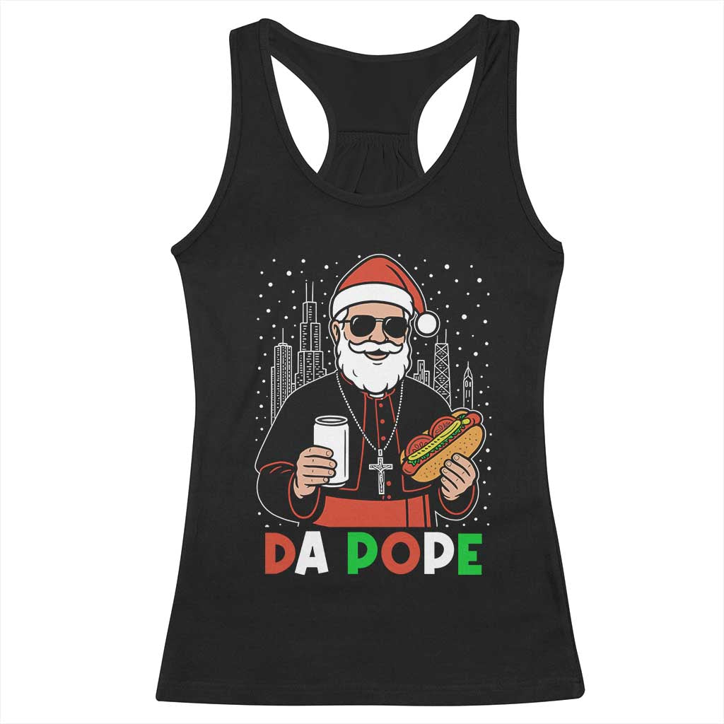 Pope Leo XIV Christmas Racerback Tank Top Cardinal Robert Prevost Santa Chicago TS11 Black Print Your Wear