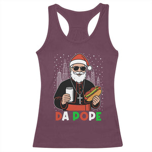 Pope Leo XIV Christmas Racerback Tank Top Cardinal Robert Prevost Santa Chicago TS11 Maroon Print Your Wear