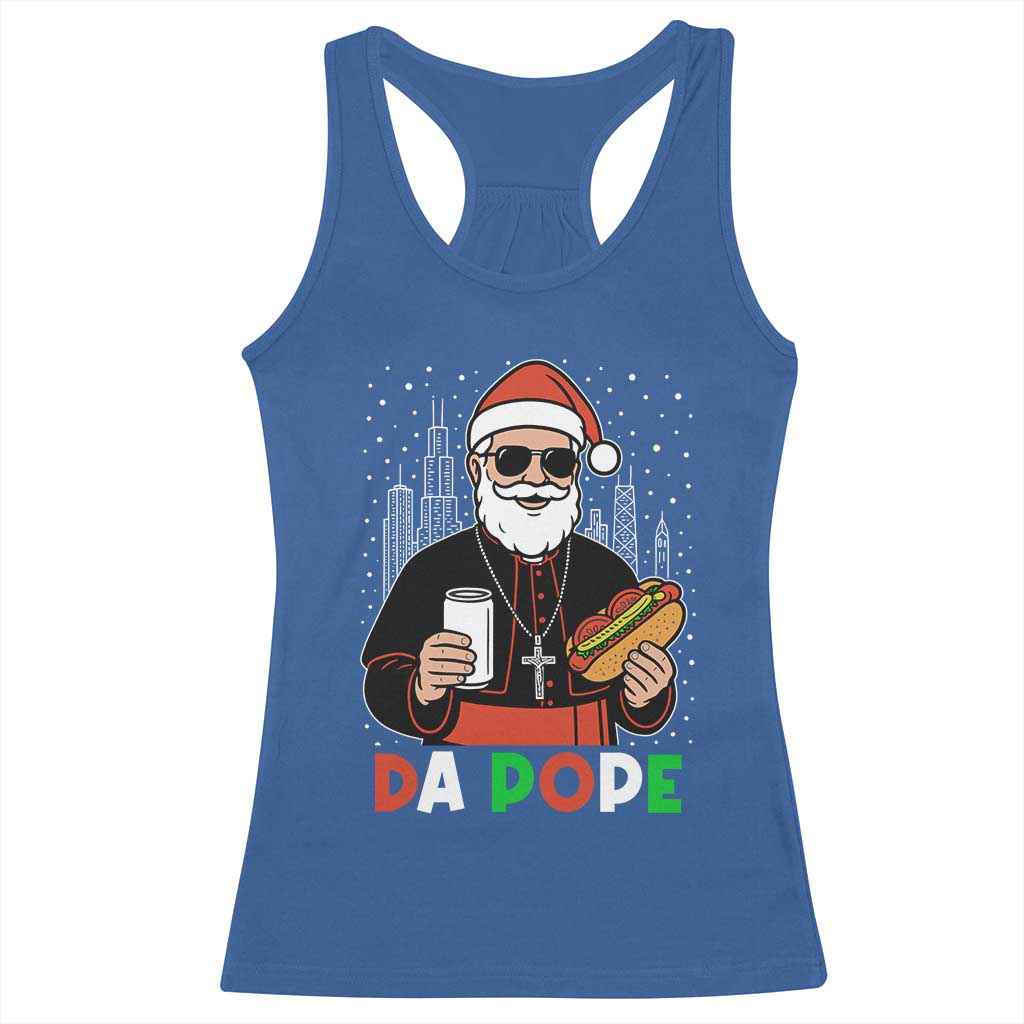 Pope Leo XIV Christmas Racerback Tank Top Cardinal Robert Prevost Santa Chicago TS11 Royal Blue Print Your Wear
