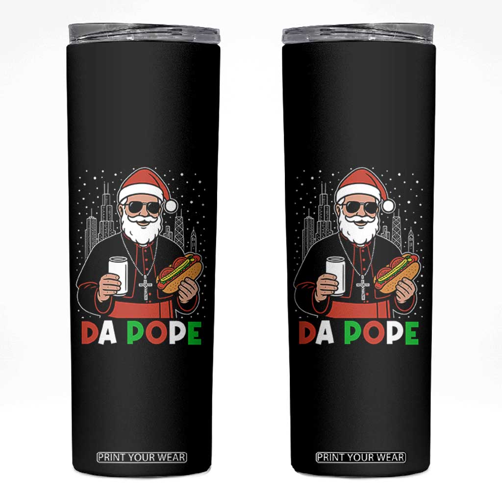 Pope Leo XIV Christmas Skinny Tumbler Cardinal Robert Prevost Santa Chicago TS11 Black Print Your Wear