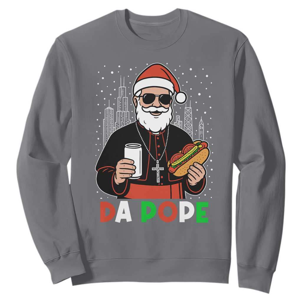 Pope Leo XIV Christmas Sweatshirt Cardinal Robert Prevost Santa Chicago TS11 Charcoal Print Your Wear