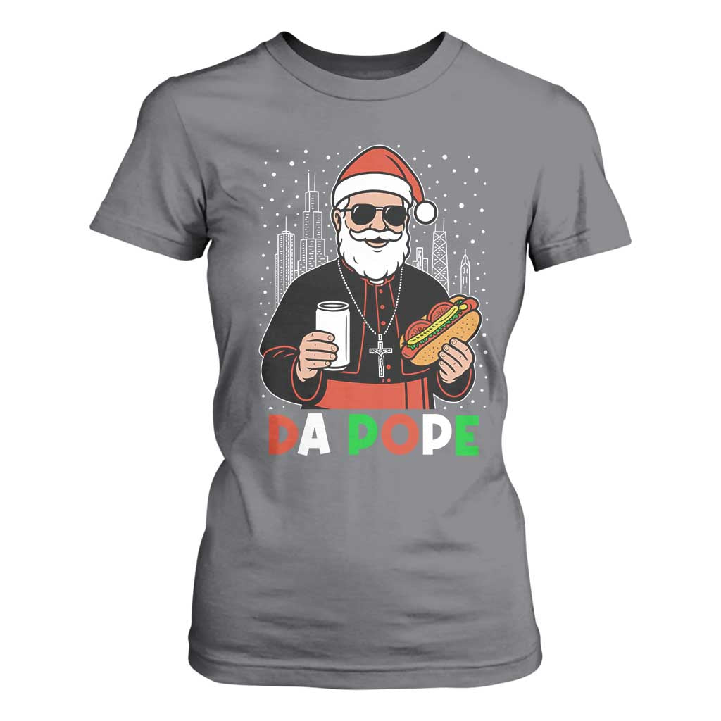 Pope Leo XIV Christmas T Shirt For Women Cardinal Robert Prevost Santa Chicago - Print Your Wear