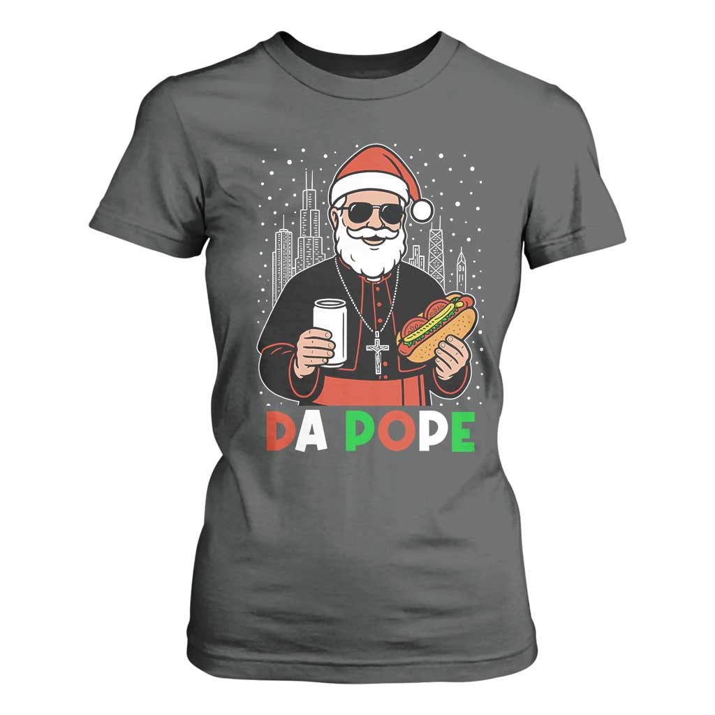 Pope Leo XIV Christmas T Shirt For Women Cardinal Robert Prevost Santa Chicago - Print Your Wear