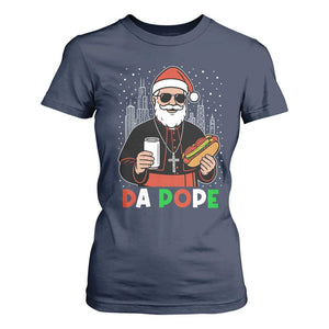 Pope Leo XIV Christmas T Shirt For Women Cardinal Robert Prevost Santa Chicago TS11 Navy Print Your Wear
