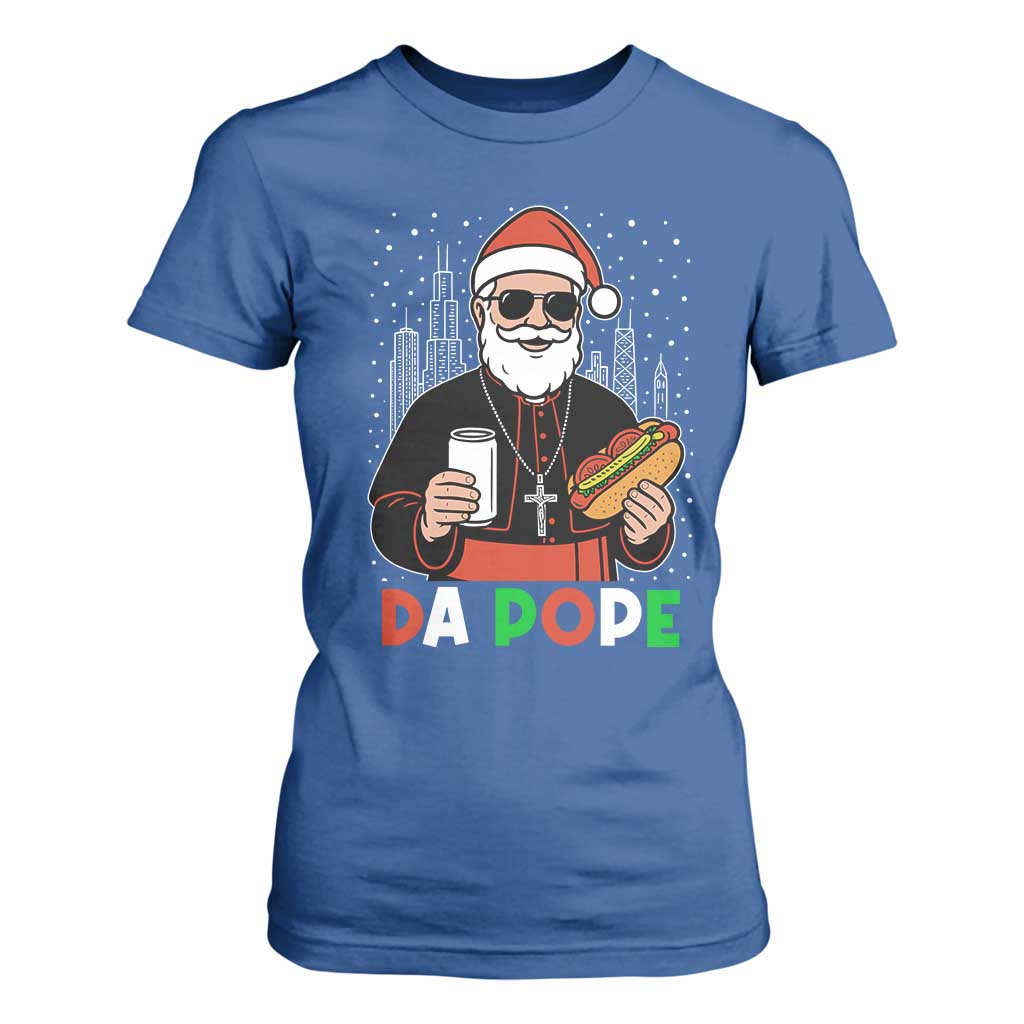 Pope Leo XIV Christmas T Shirt For Women Cardinal Robert Prevost Santa Chicago - Print Your Wear