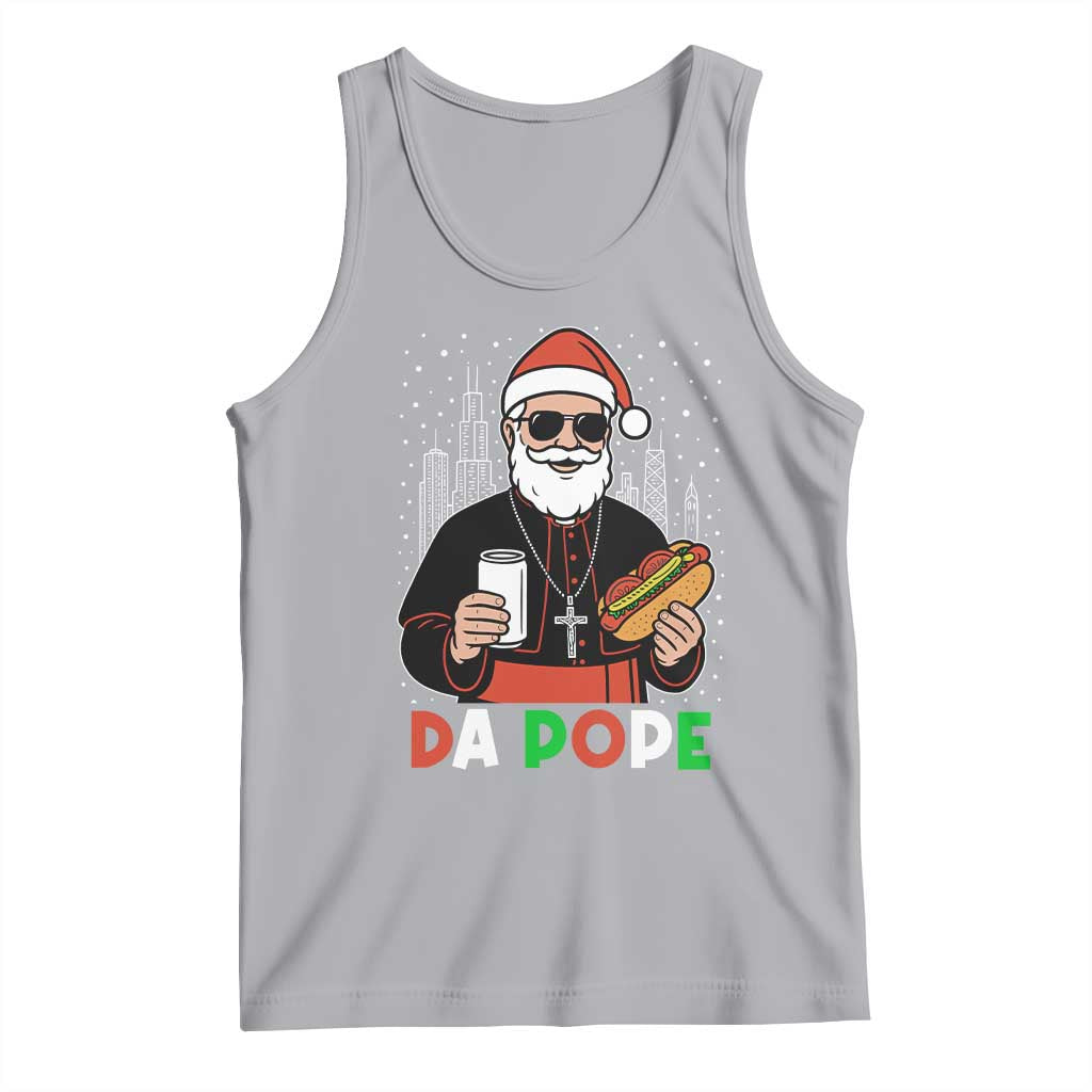 Pope Leo XIV Christmas Tank Top Cardinal Robert Prevost Santa Chicago TS11 Athletic Heather Print Your Wear