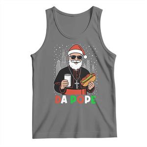 Pope Leo XIV Christmas Tank Top Cardinal Robert Prevost Santa Chicago TS11 Black Heather Print Your Wear