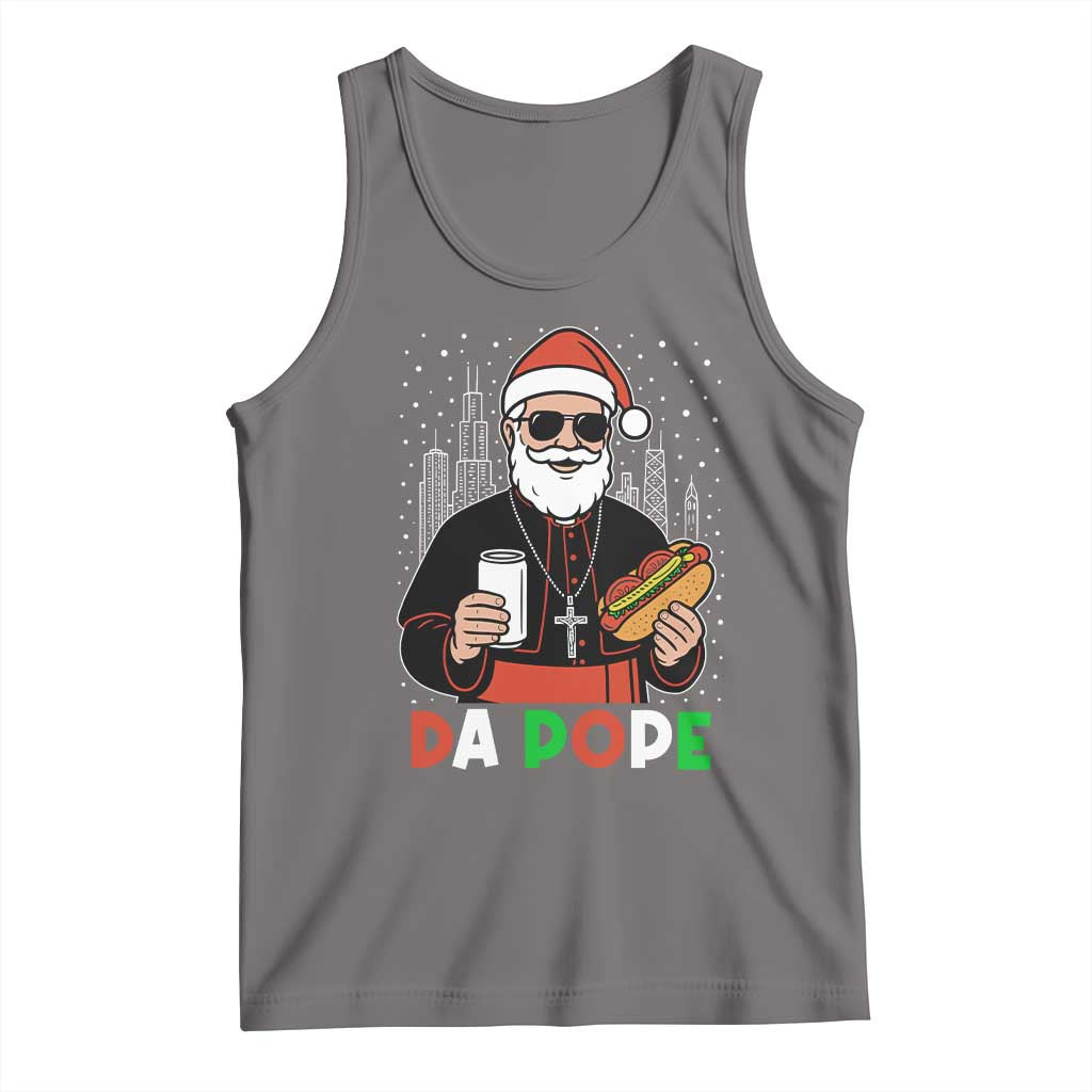 Pope Leo XIV Christmas Tank Top Cardinal Robert Prevost Santa Chicago TS11 Deep Heather Print Your Wear