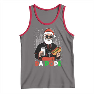 Pope Leo XIV Christmas Tank Top Cardinal Robert Prevost Santa Chicago TS11 Deep Heather Red Print Your Wear