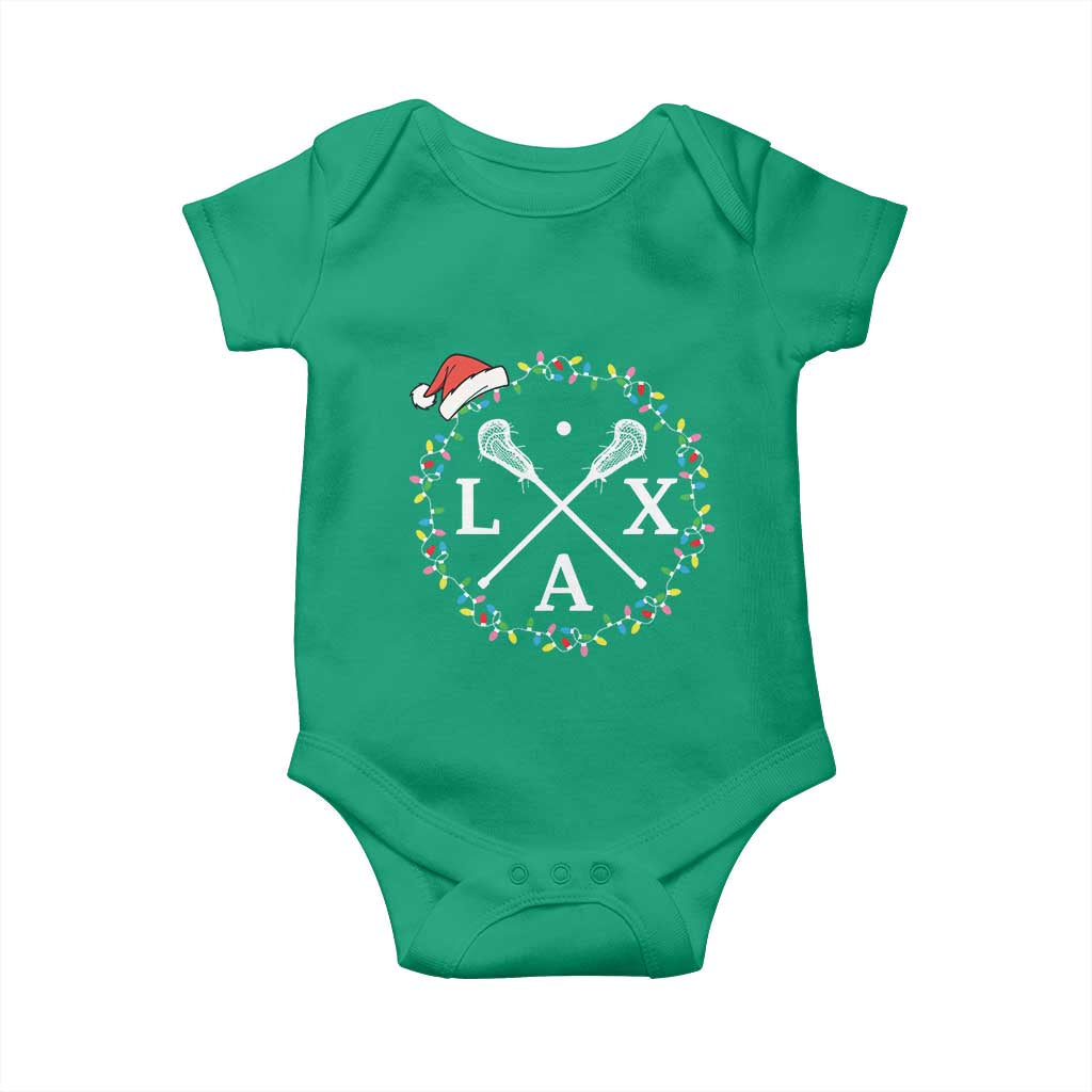 Funny Christmas Lacrosse Lax Stick Santa Hat Baby Onesie TS11 Irish Green Print Your Wear