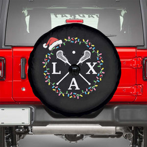 Funny Christmas Lacrosse Lax Stick Santa Hat Spare Tire Cover TS11 Black Print Your Wear