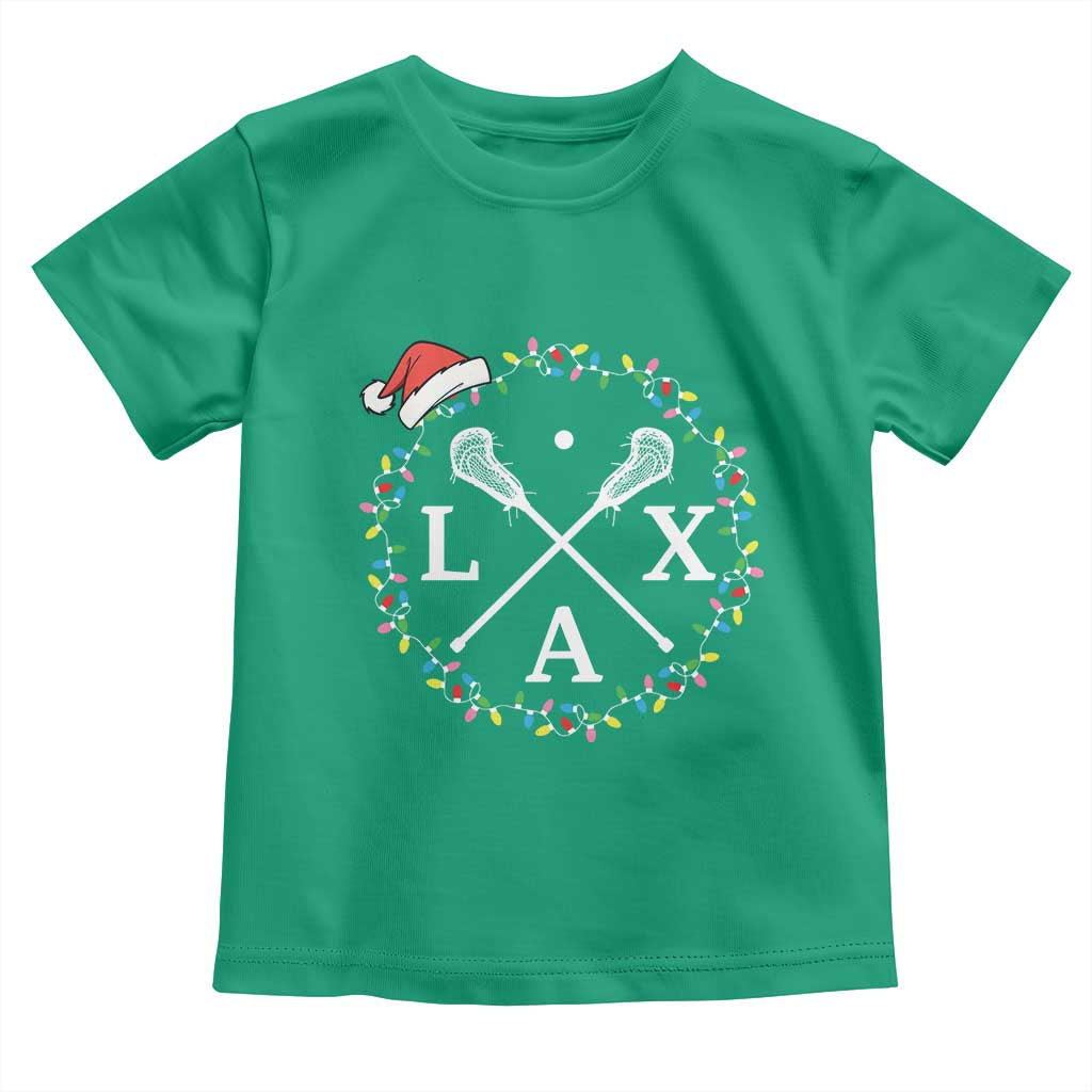Funny Christmas Lacrosse Lax Stick Santa Hat Toddler T Shirt TS11 Irish Green Print Your Wear