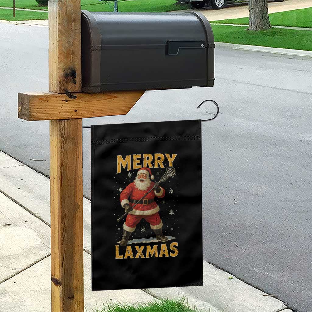 Funny Christmas Lacrosse Garden Flag Merry Laxmas Santa Lax Player TS11 Print Your Wear