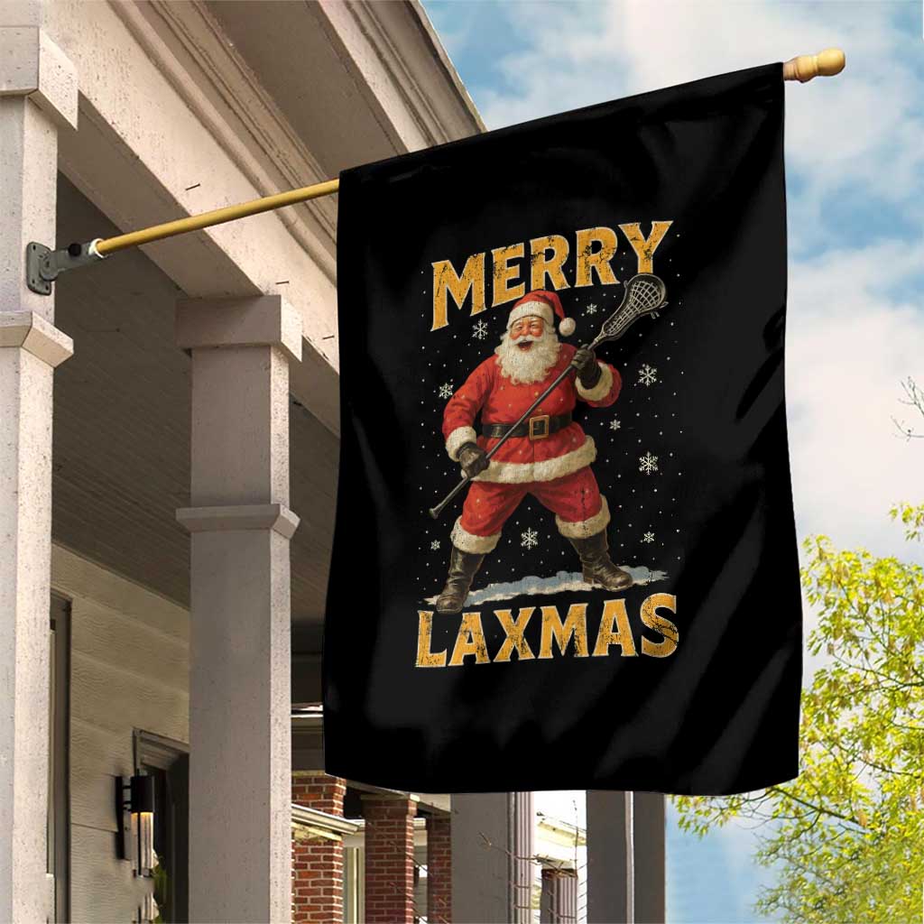 Funny Christmas Lacrosse Garden Flag Merry Laxmas Santa Lax Player TS11 Print Your Wear
