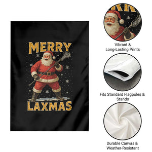Funny Christmas Lacrosse Garden Flag Merry Laxmas Santa Lax Player TS11 Print Your Wear