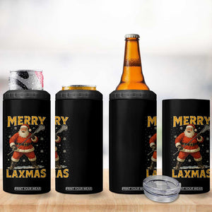 Funny Christmas Lacrosse 4 in 1 Can Cooler Tumbler Merry Laxmas Santa Lax Player TS11 Print Your Wear