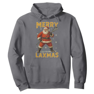 Funny Christmas Lacrosse Hoodie Merry Laxmas Santa Lax Player TS11 Charcoal Print Your Wear