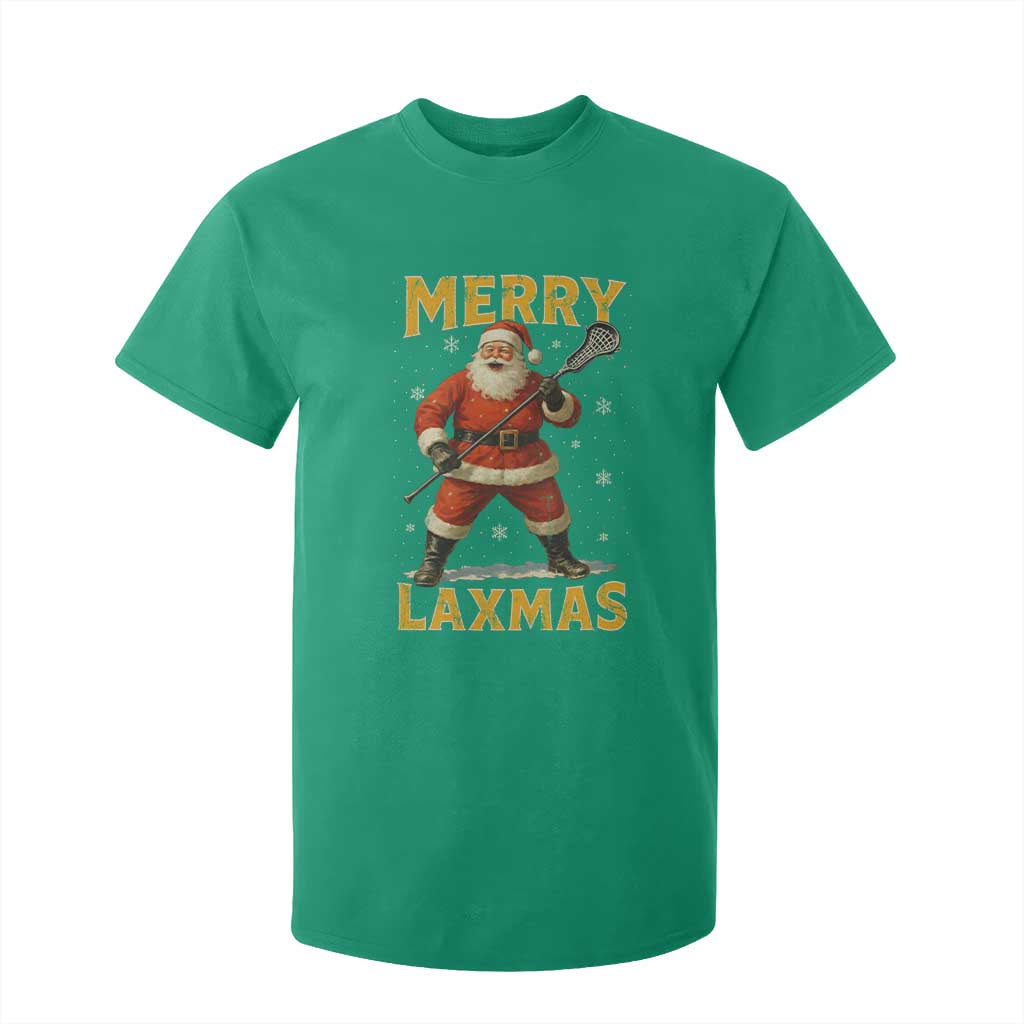Funny Christmas Lacrosse T Shirt For Kid Merry Laxmas Santa Lax Player TS11 Irish Green Print Your Wear
