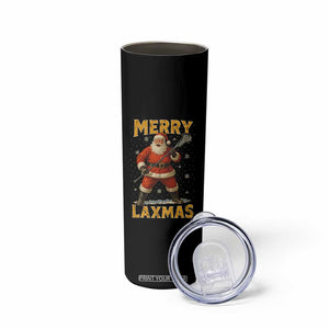 Funny Christmas Lacrosse Skinny Tumbler Merry Laxmas Santa Lax Player TS11 Print Your Wear