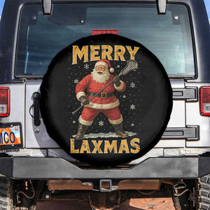 Funny Christmas Lacrosse Spare Tire Cover Merry Laxmas Santa Lax Player TS11 No hole Black Print Your Wear