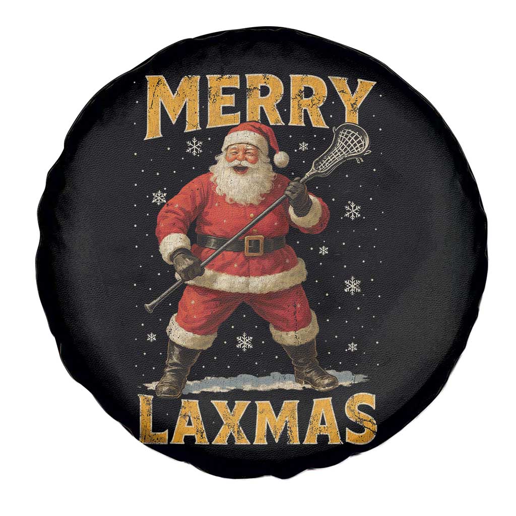 Funny Christmas Lacrosse Spare Tire Cover Merry Laxmas Santa Lax Player TS11 Print Your Wear