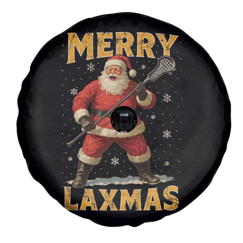 Funny Christmas Lacrosse Spare Tire Cover Merry Laxmas Santa Lax Player TS11 Print Your Wear