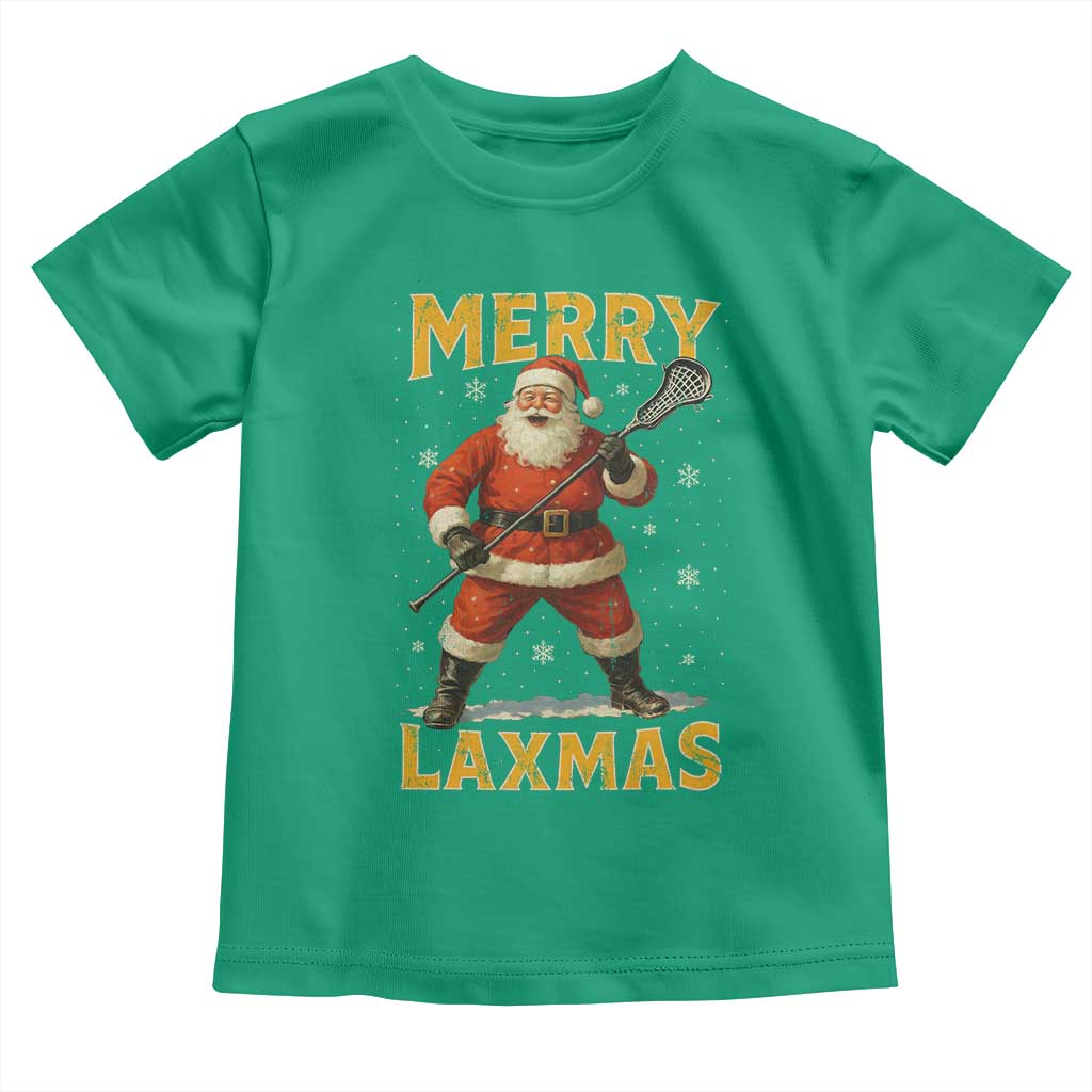 Funny Christmas Lacrosse Toddler T Shirt Merry Laxmas Santa Lax Player TS11 Irish Green Print Your Wear