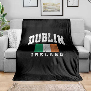 Dublin Ireland Flag Irish Retro Throwback Sports Design Throw Blanket TS11 Print Your Wear