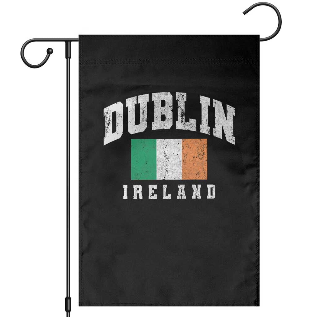 Dublin Ireland Flag Irish Retro Throwback Sports Design Garden Flag TS11 Black Print Your Wear