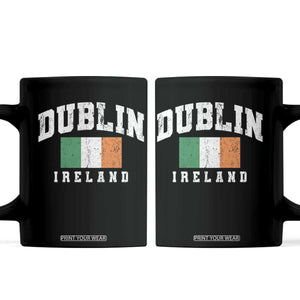 Dublin Ireland Flag Irish Retro Throwback Sports Design Coffee Mug TS11 Black Print Your Wear