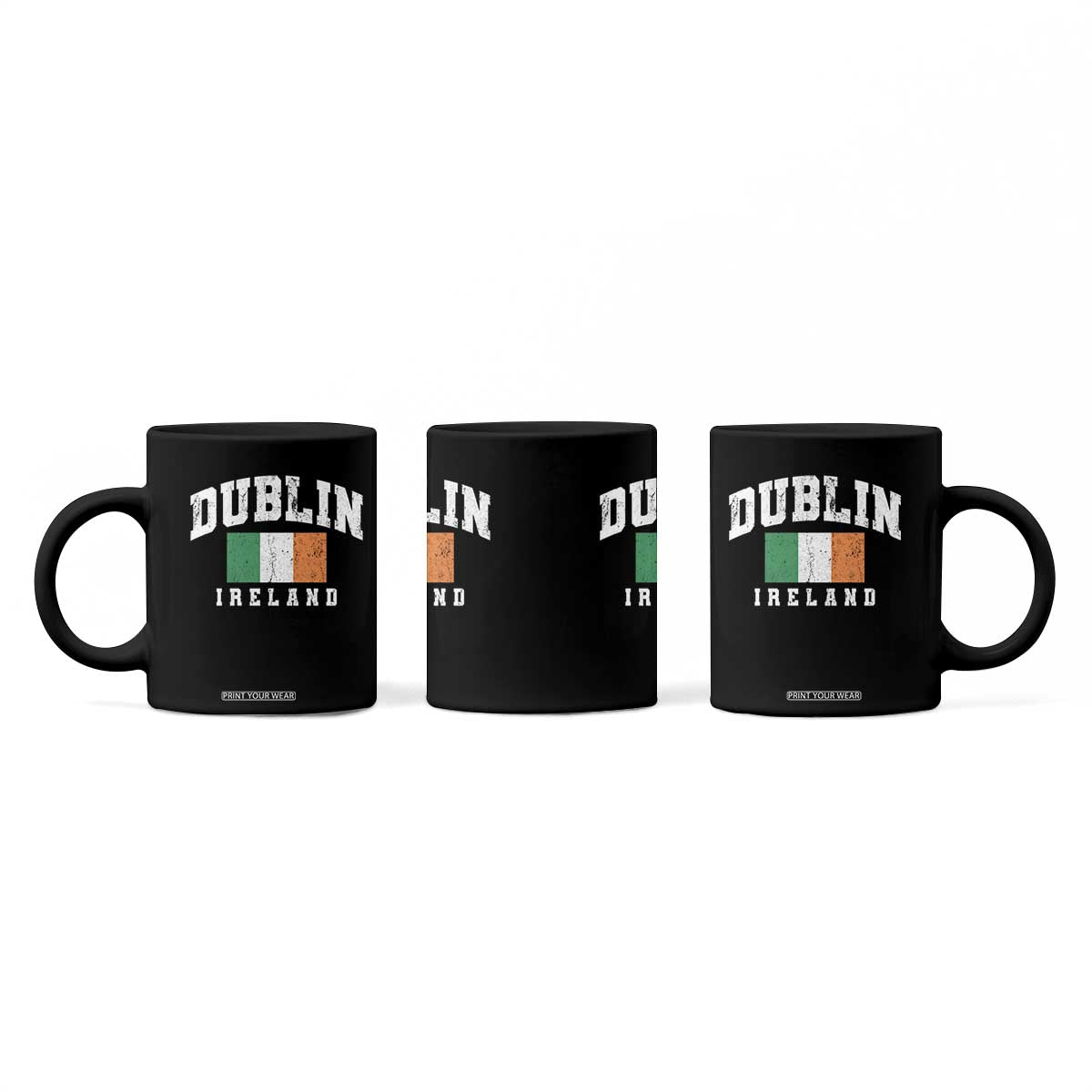Dublin Ireland Flag Irish Retro Throwback Sports Design Coffee Mug TS11 Print Your Wear