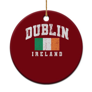 Dublin Ireland Flag Irish Retro Throwback Sports Design Ceramic Ornament TS11 1pc Red Print Your Wear