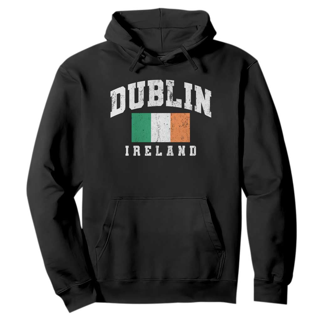 Dublin Ireland Flag Irish Retro Throwback Sports Design Hoodie TS11 Black Print Your Wear
