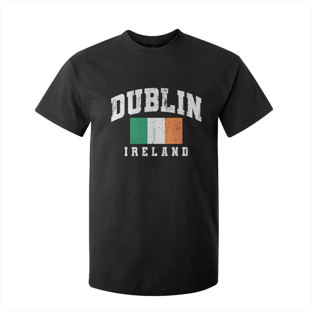 Dublin Ireland Flag Irish Retro Throwback Sports Design T Shirt For Kid TS11 Black Print Your Wear