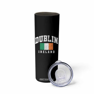 Dublin Ireland Flag Irish Retro Throwback Sports Design Skinny Tumbler TS11 Print Your Wear