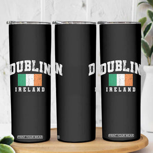 Dublin Ireland Flag Irish Retro Throwback Sports Design Skinny Tumbler TS11 Print Your Wear