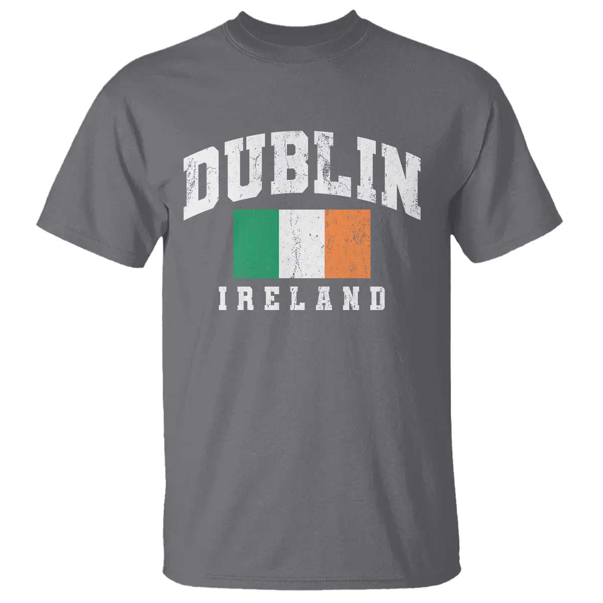Dublin Ireland Flag Irish Retro Throwback Sports Design T Shirt TS11 Charcoal Print Your Wear